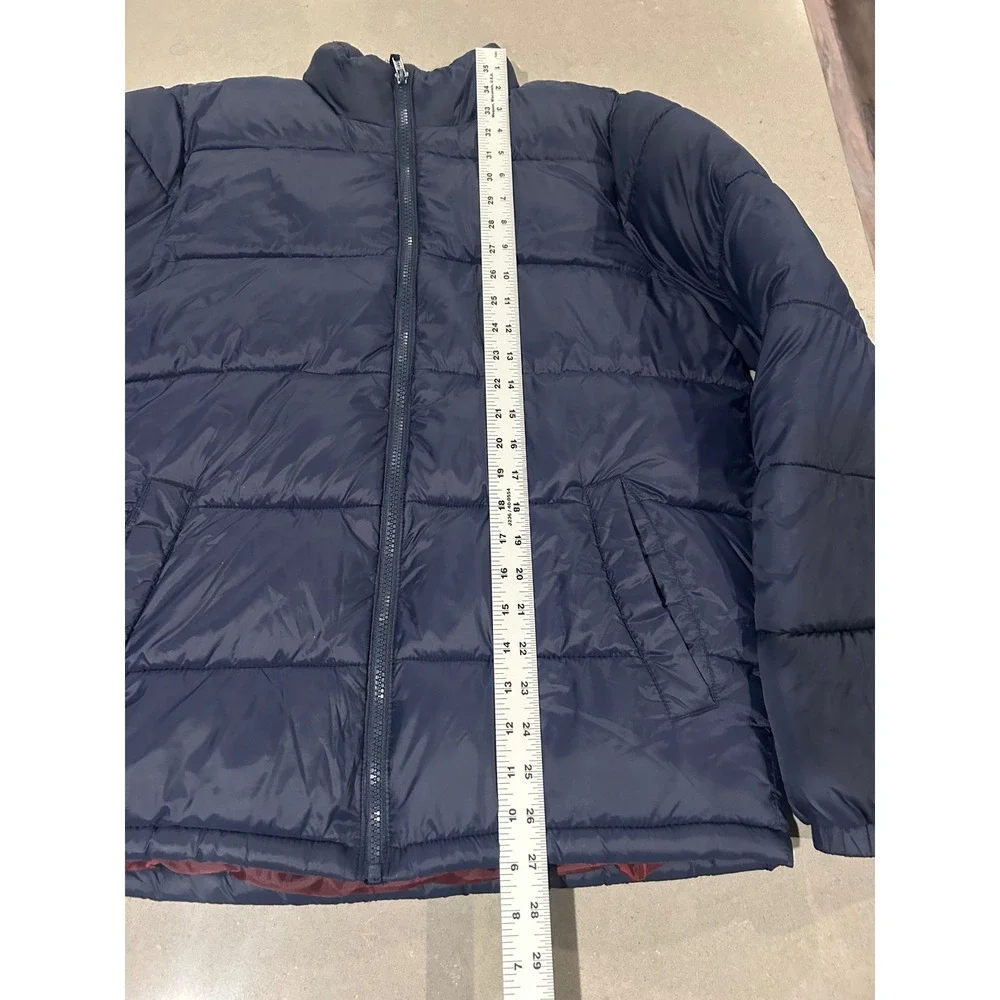 Old Navy Men Navy Blue‎ Puffer Jacket Winter Coat Size Medium